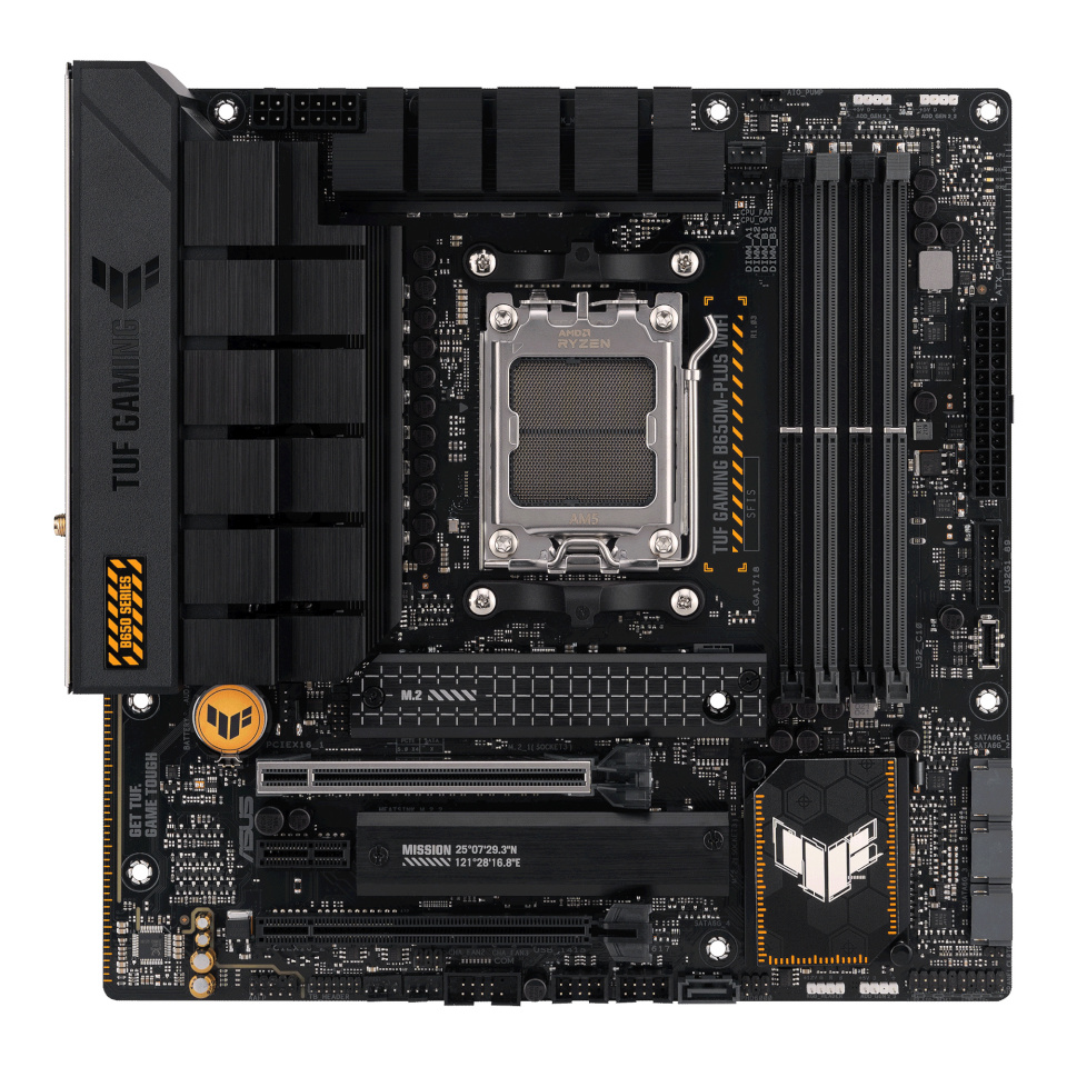 ASUS emaplaat TUF GAMING B650M-PLUS WIFI AMD AM5 DDR5 ATX, 90MB1BF0-M0EAY0