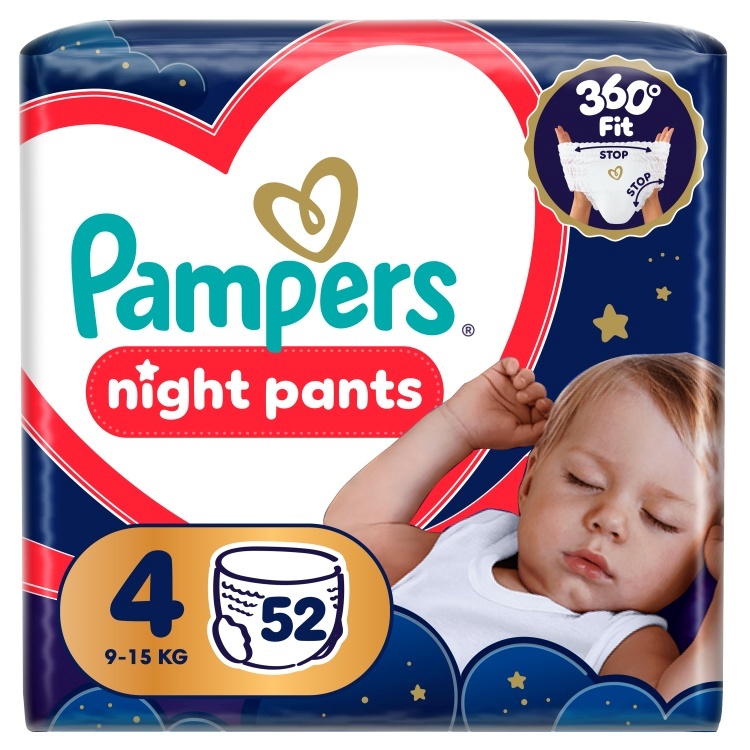 Pampers mähkmed Night Pants Püksmähkmed, suurus 4, 52 tk