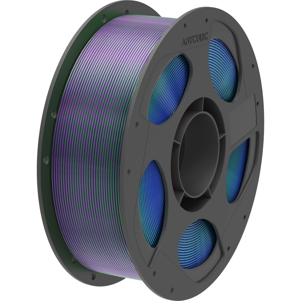 AnyCubic 3D-printeri niit PLA Silk Filament Tri-Color: sinine roheline lilla