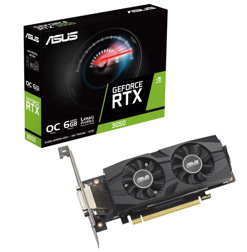 ASUS videokaart RTX3050-O6G-LP-BRK 6GB GDDR6 HDMI DP