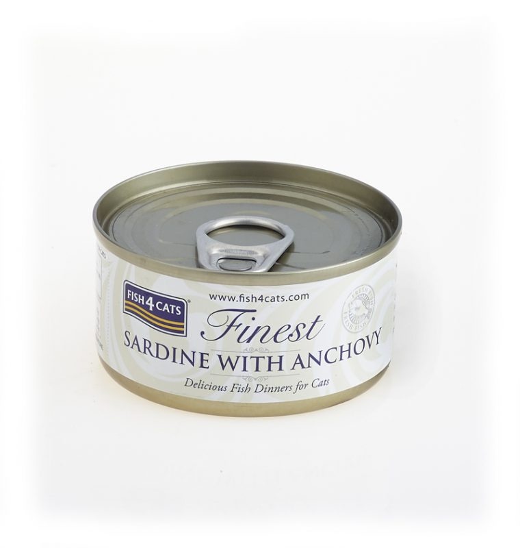 Fish4cats kassitoit Sardine with Anchovy, 70g