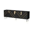 Cama Meble puhvetkapp 4D MOUNTAIN chest of drawers 204x40x72 must + kuldne