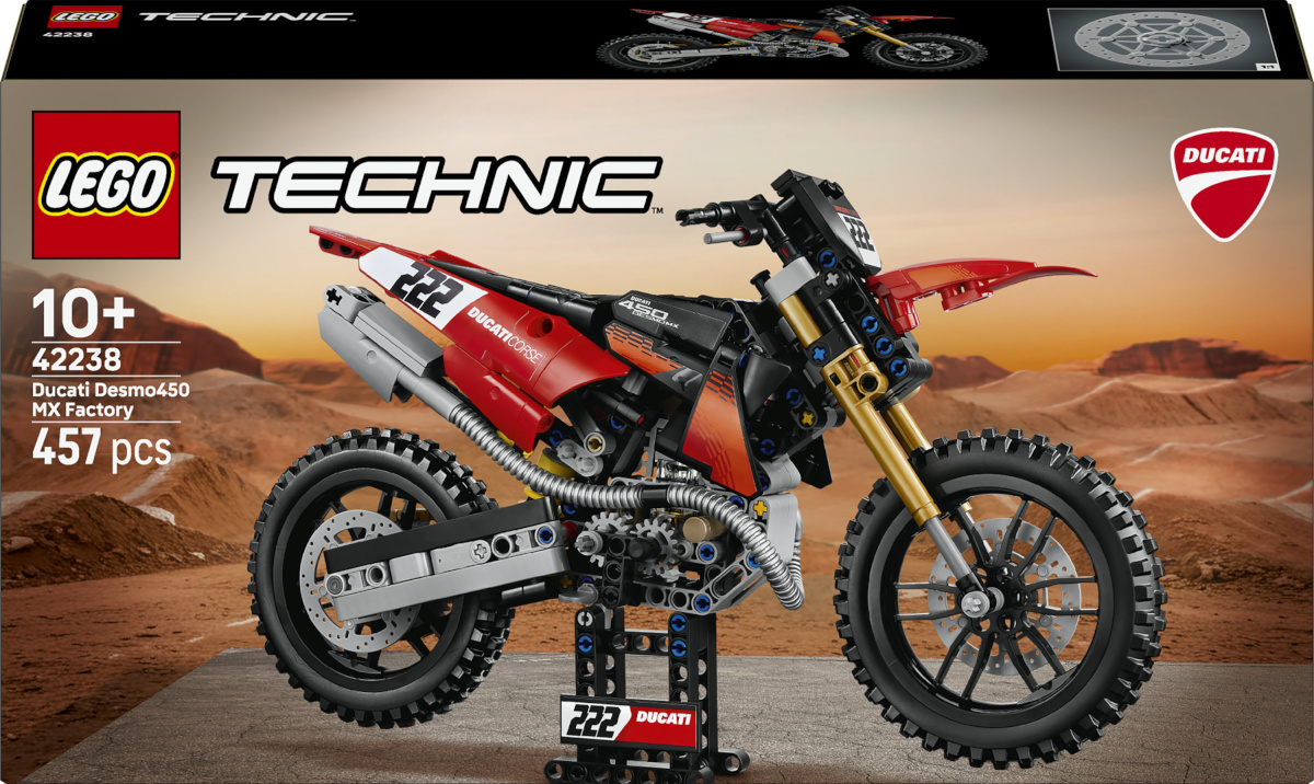 LEGO Technic 42238 Ducati Desmo450 MX tehasemootorratas