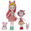 Enchantimals nukk Bree Bunny & Twist | Bedelia Bunny & Tappy 4 Tükid, osad