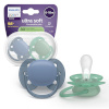 Philips Avent Ultra Soft lutt, 6–18 kuud, hall/roheline, 2 tk