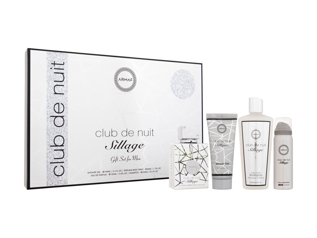 Armaf komplekt Club de Nuit EDP 105ml + Shower Gel 100ml + Deodorant 50ml + Shampoo 250ml, meestele