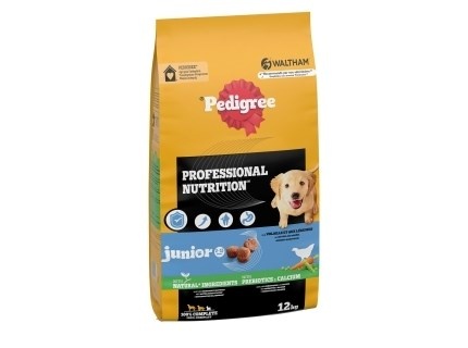 Pedigree kuivtoit koerale Professional Nutrition Junior with Poultry and Vegetables, Medium and Large Breeds, 12kg