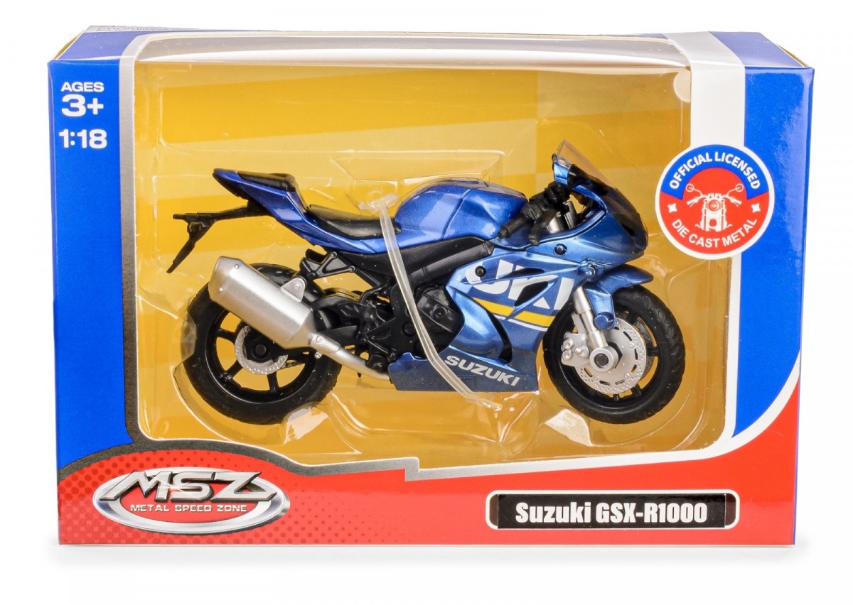 Daffi M-318 mänguauto MSZ 1:18 Suzuki GSX-R1000 sinine