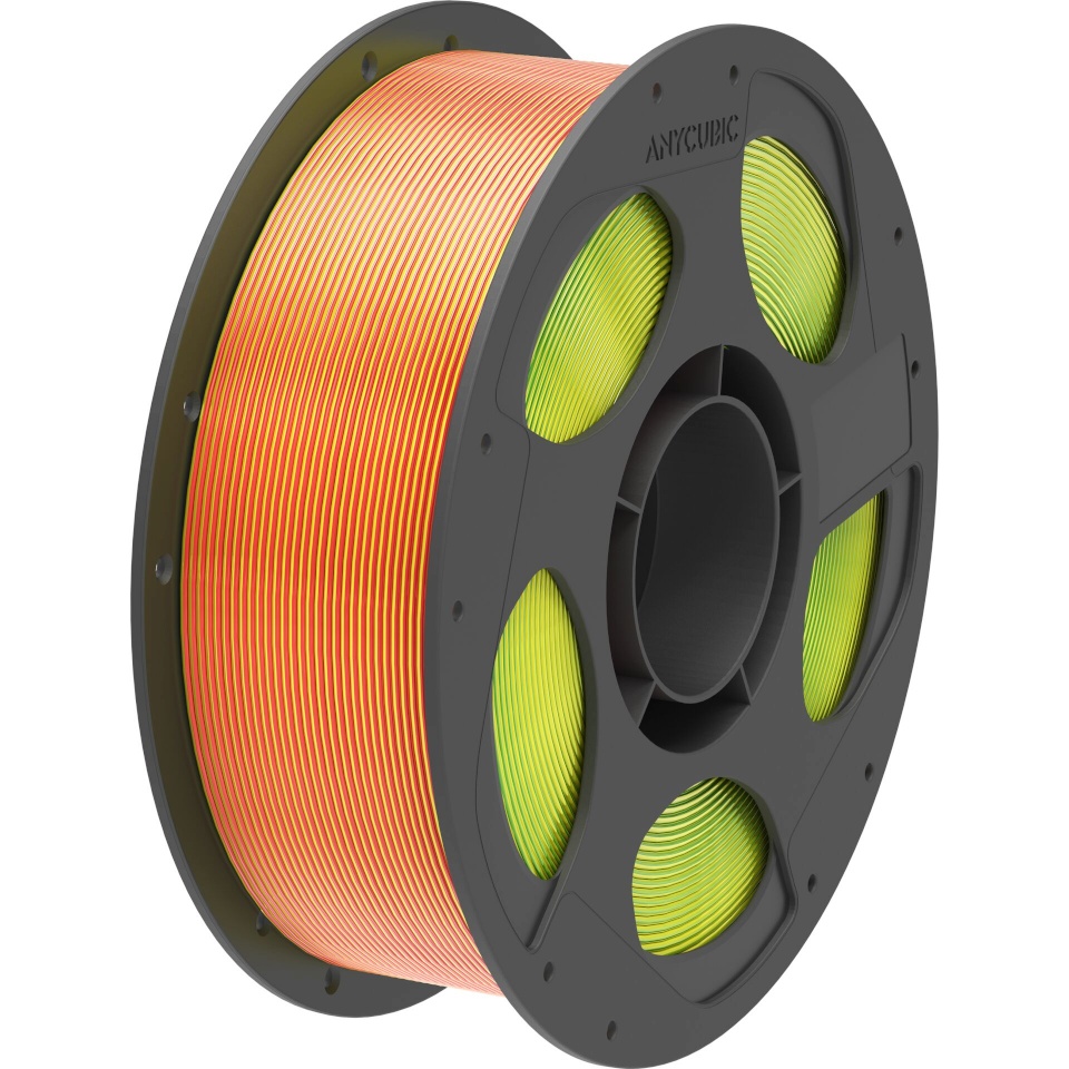 AnyCubic 3D-printeri niit PLA Silk Filament Tri-Color: punane kollane roheline