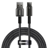 Baseus laadimiskaabel Tungsten Gold Cable USB to USB-C, 100W, 2m, must