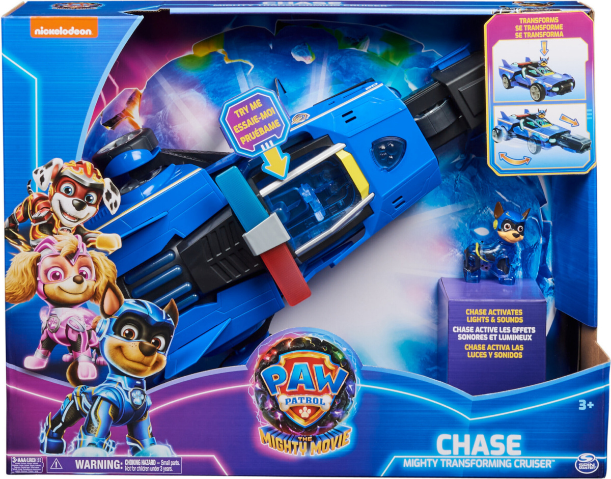 Paw Patrol sõiduk mängufiguuriga The Mighty Movie Chase Mighty Transforming Cruiser, 6067497