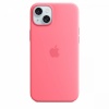 Apple kaitsekest Silicone Case with MagSafe for iPhone 15 Plus - roosa