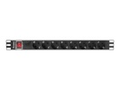 Lanberg Power Distribution unit 19", 8 outlets, must | Lanberg