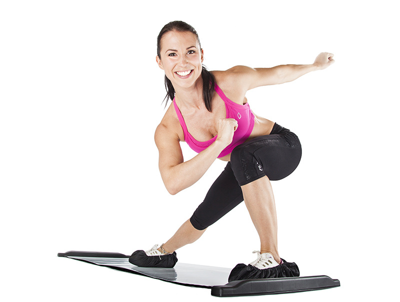 Gymstick Powerslider Pro treeninglaud, must, 230 cm