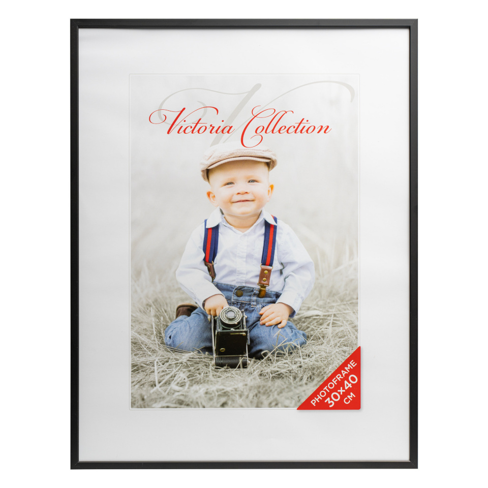 Victoria Collection pildiraam Aluminium 30x40, must