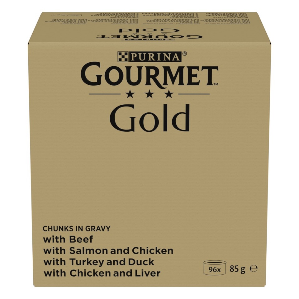Purina Nestle kassitoit Gourmet Gold Pieces in Sauce Mix of 4 Flavors, 96x85g