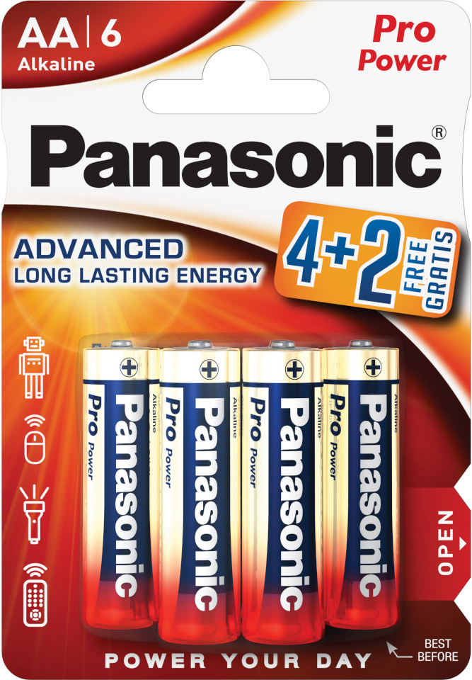 Panasonic patarei Pro Power LR6PPG/6B (4+2 tk)