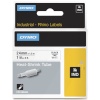 Dymo etiketiprinteri etiketid Rhino Heat-Shrink Tube 24 mm x 1,5 m must to valge