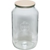 Weck purk Round Rim Jar with Wooden Lid, 3L
