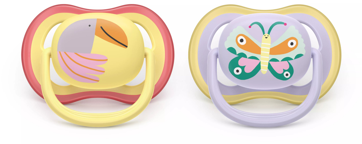 Philips Avent Ultra õhulutt, 0–6 kuud, 2 tk, helelilla/helekollane