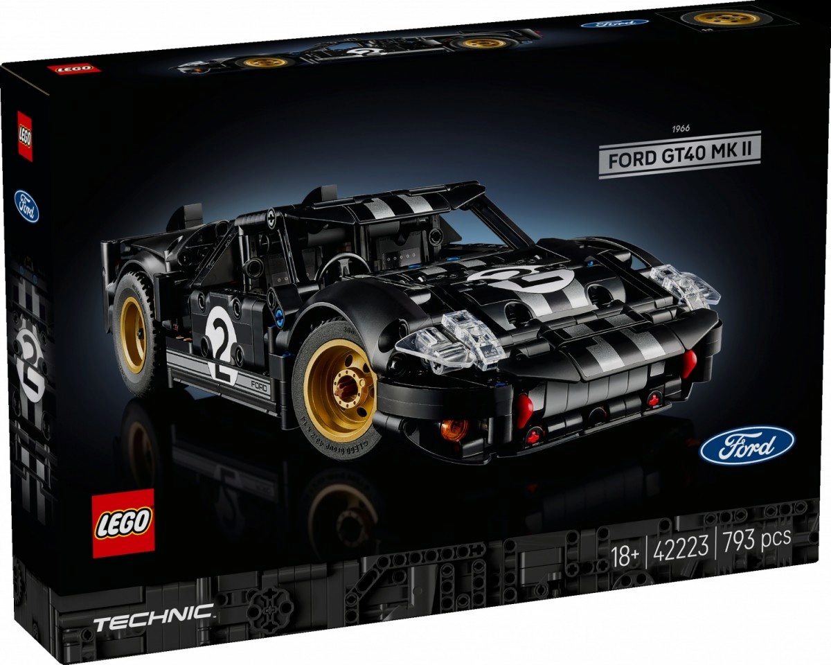 LEGO klotsid 42223 Technic 1966 Ford GT40 MKII Rennwagen
