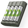 GP Batteries laadija ReCyko B441 4-Port USB-Modell akulaadija inkl.4xAA NiMh 2100mAh