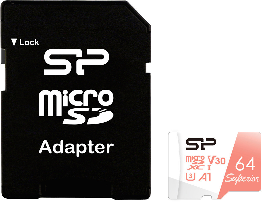 Silicon Power mälukaart microSDXC 64GB Superior A1 + adapter