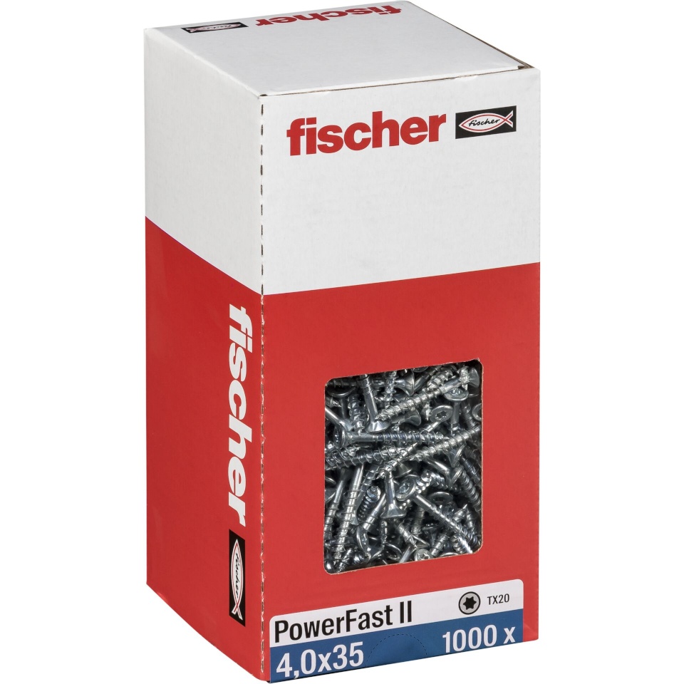 Fischer kruvide komplekt PowerFast II 4,0x35 SK TX TG blvz 1000
