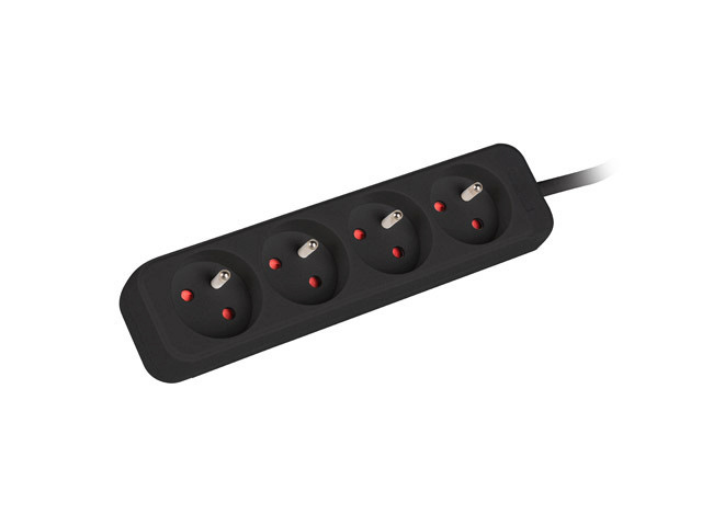 Lanberg pikendusjuhe Power strip 1m 4x outlets for UPS system | PS0-04E-0100-IEC-BK | Sockets quantity 4