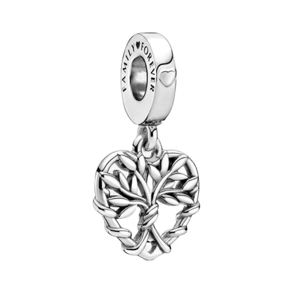 Pandora naiste amuletid HEART FAMILY TREE DANGLE CHARM