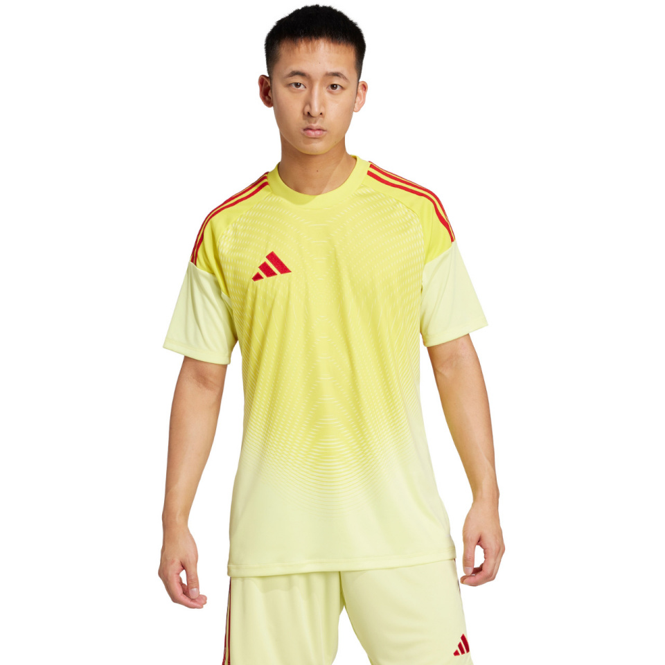 Adidas Teamwear T-särk Bramkarska meestele Tiro 25 Competition Short Sleeve laimiroheline-punane JN2016 suurus XL