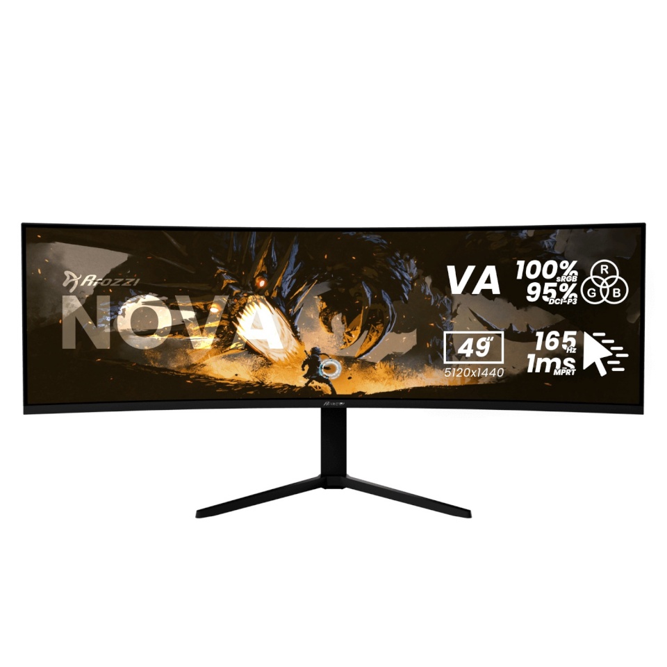 Arozzi monitor Arozzi Nova 49" VA 165Hz curved must