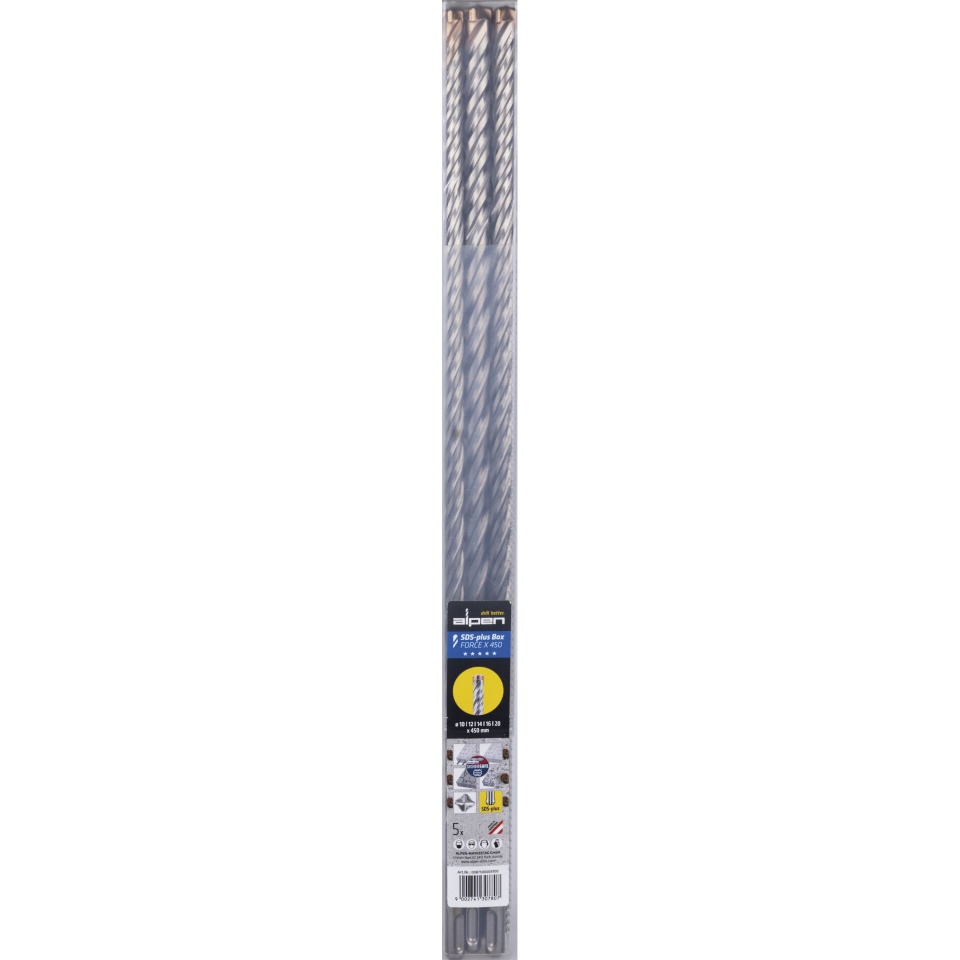 Alpen Set SDS+ 5-osaline (875) FOR CE X