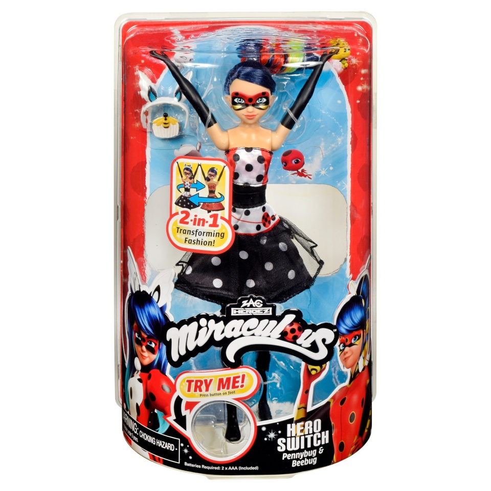 Miraculous nukk Hero Switch Penny Bug & Bee Bug, 50417