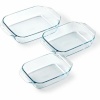 Pyrex ahjunõude komplekt läbipaistev 3tk