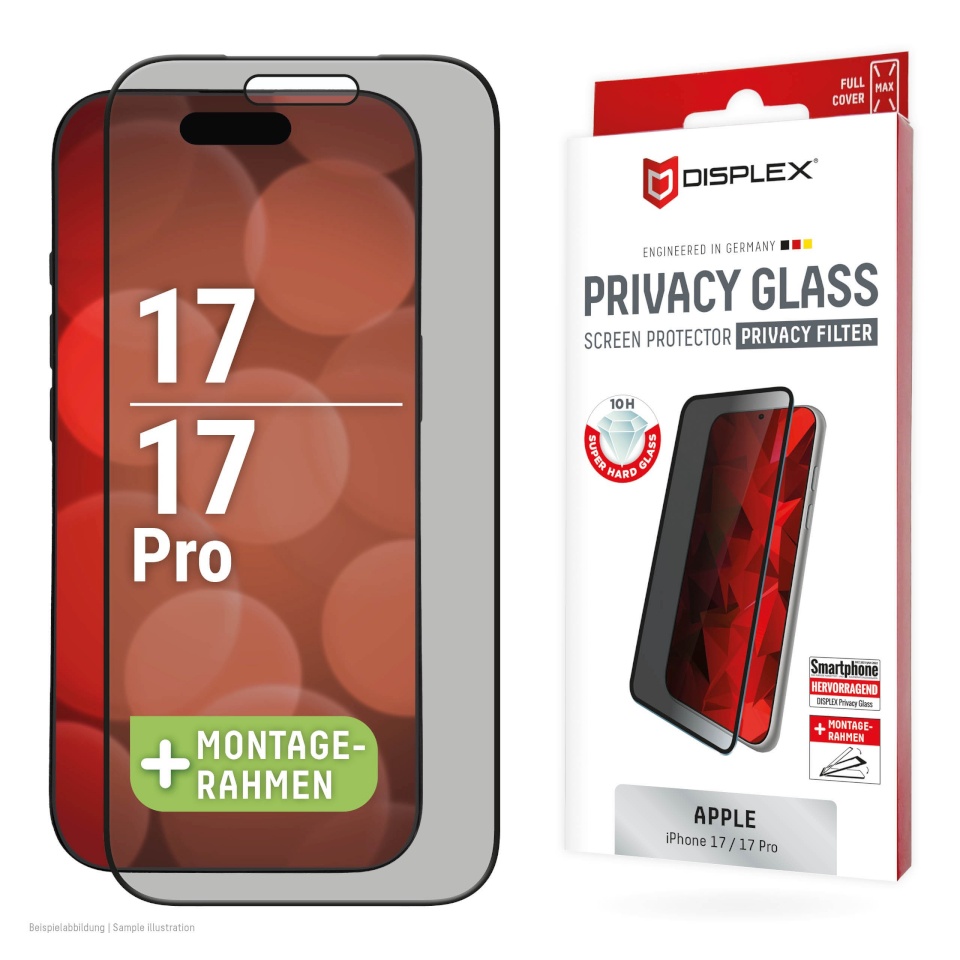 Displex kaitseklaas Apple iPhone 17/17 Pro Privacy Screen Glass Full Cover By must