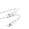Puro laadimiskaabel Soft USB-C/USB-C, 1,5m, valge