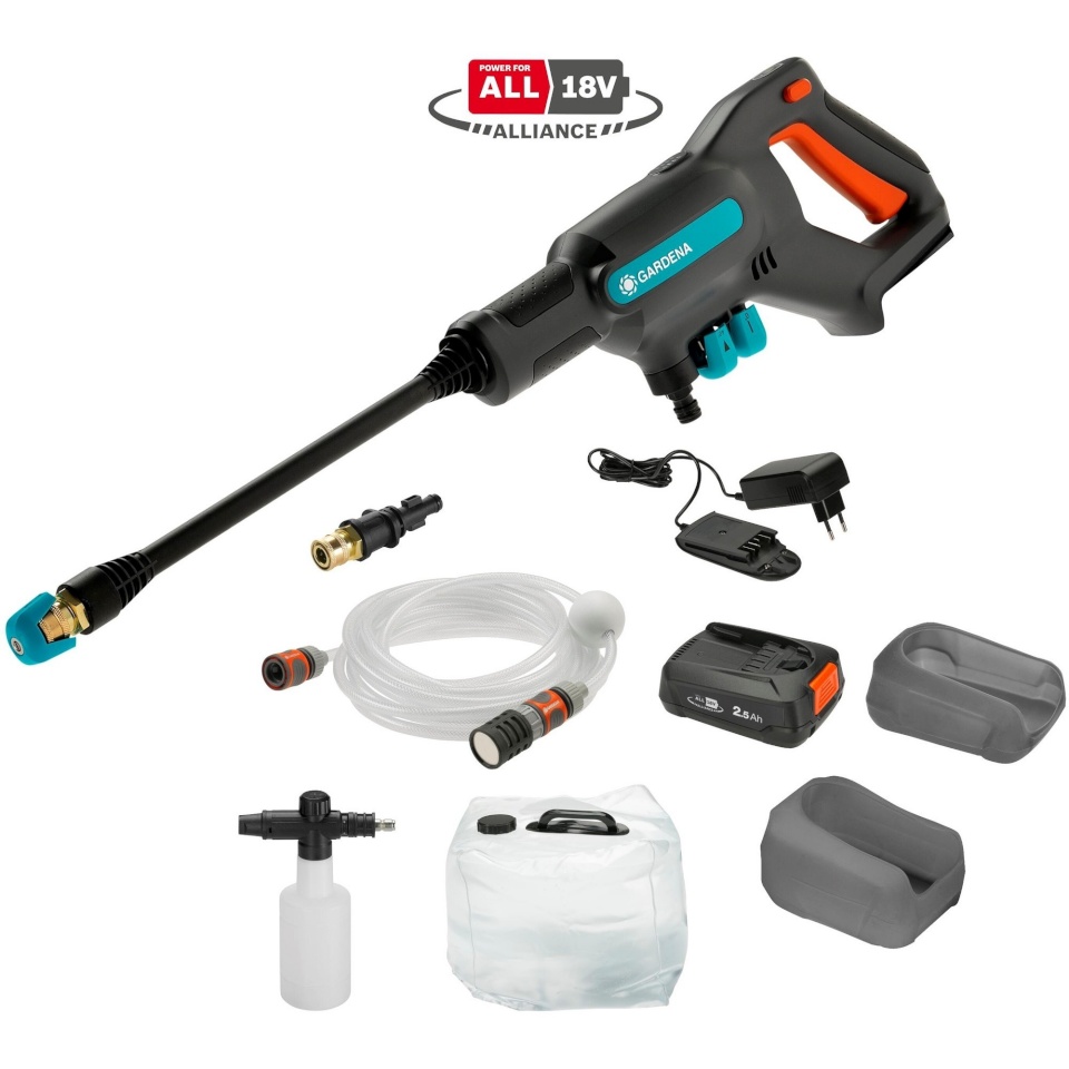 Gardena survepesuri komplekt AquaClean Cordless Medium, 24/18V P4A Premium Ready To Use Set