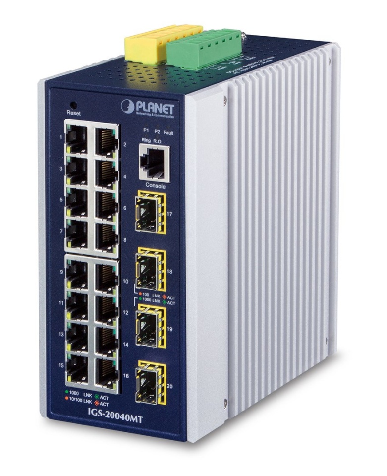 Planet switch IGS-20040MT network Managed L2+ Gigabit Ethernet (10/100/1000) sinine, valge