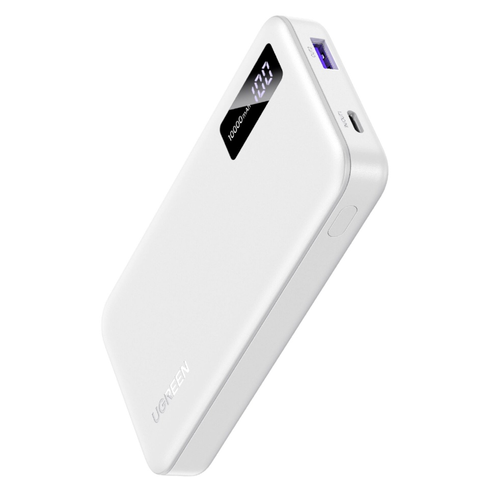 UGREEN akupank 10000mAh Two-way Fast Charging Powerbank valge