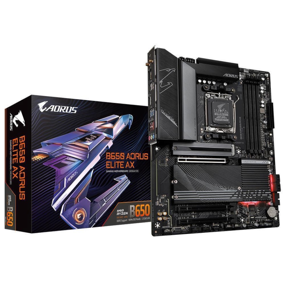 Gigabyte emaplaat AMD B650 sam5 ATX memory Ddr5 memory Slots 2 2xPSIe 3.0 16x 2xm.2 1xhdmi 1xdisplayport 4xusb 2.0 7xusb 3.2 1xusb-c 2xrj45 3xaudio Port b650aoruseliteax1.2