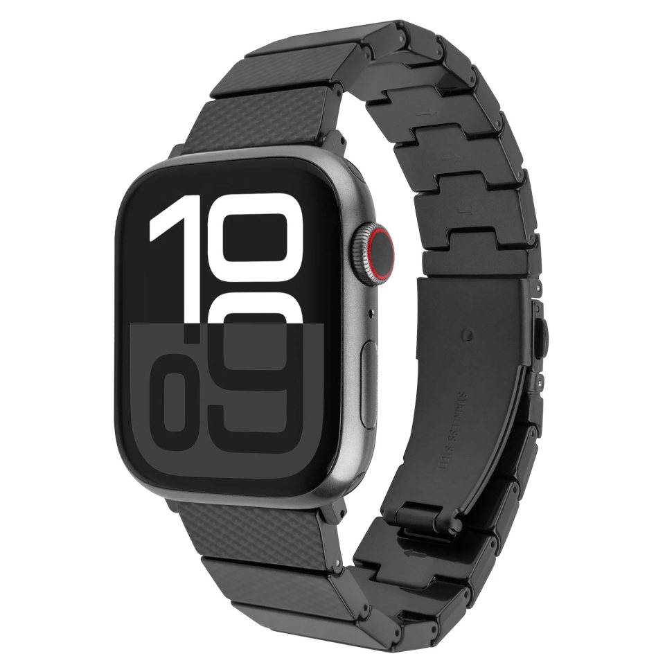 Fixed Resin Strap pro for Apple Watch 44/45/46/49, Carbon must |