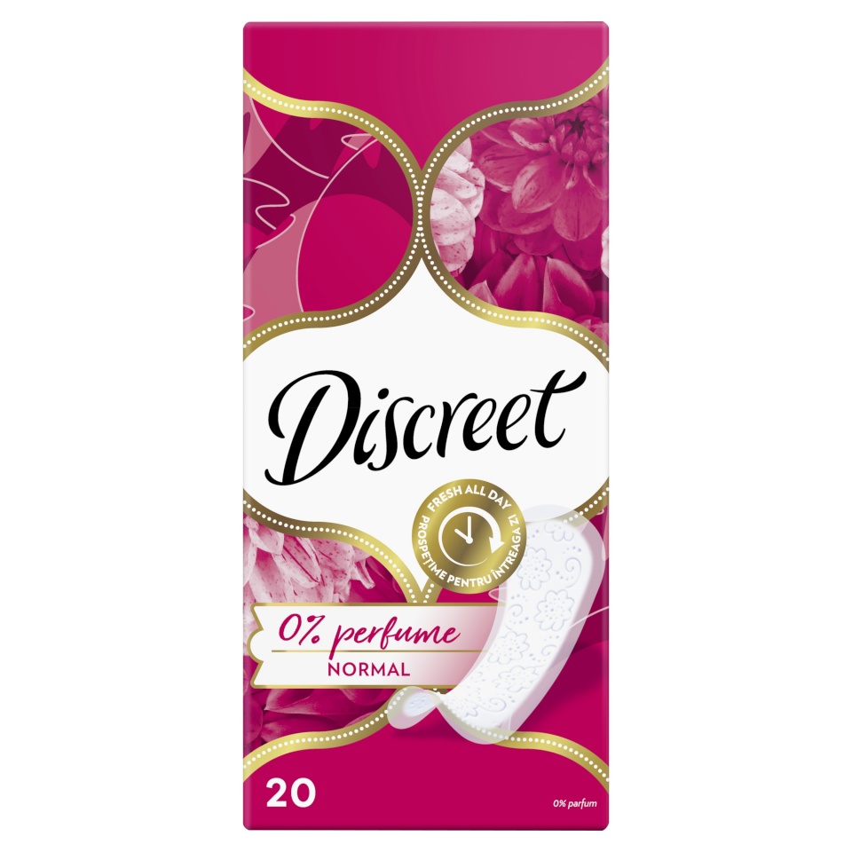 Discreet 0% Normal Pesukaitsed, 20 tk