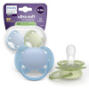 Philips Avent Ultra Soft lutt, 0–6 kuud, roheline ja sinine, 2 tk