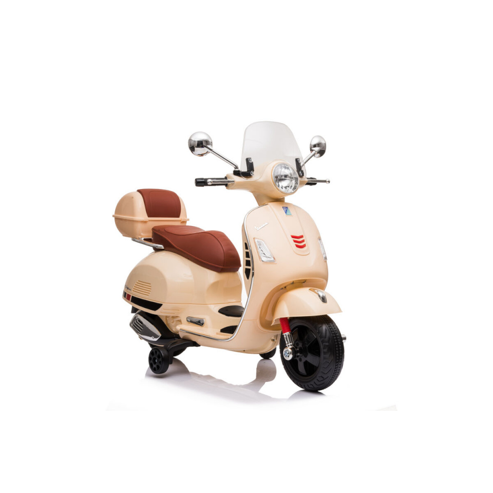 RunRunToys laste elektriline motoroller Vespa pruun 12V