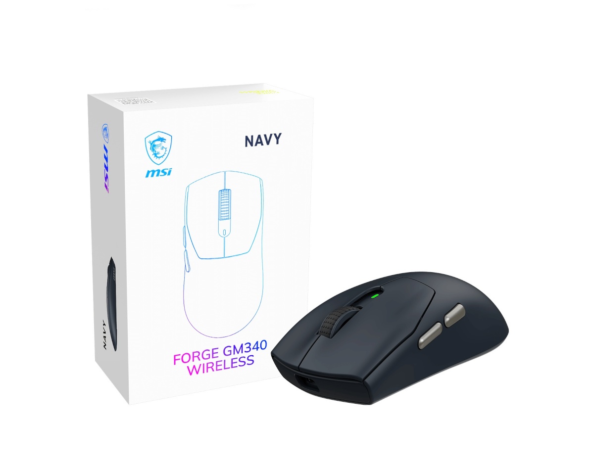 Msi hiir Gaming Mouse | FORGE GM340 WIRELESS | Wireless | 2.4 GHz, Bluetooth, USB | Navy