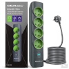 Qoltec pikendusjuhe Power strip with backlit switch 4earthed sockets