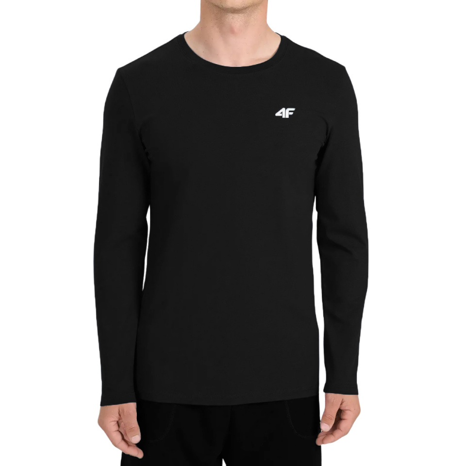 4F T-särk meestele Longsleeve M611 sügav must 4FWMM00TLONM611 20S suurus M