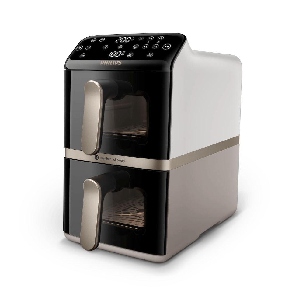 Philips kuumaõhufritüür NA462/80 Series 4000 Stacked Dual Basket Airfryer, valge/beež