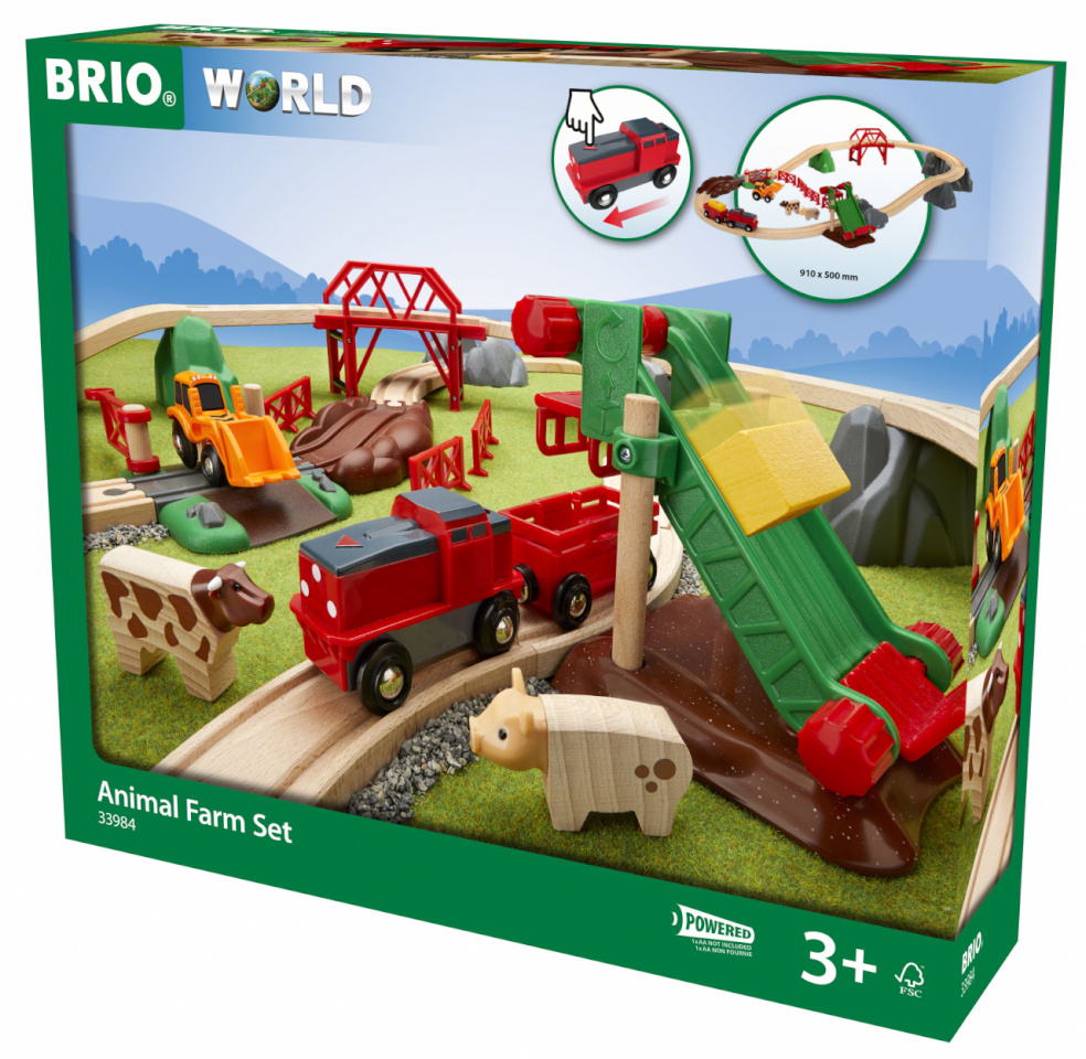 BRIO mänguauto World Großes Bahn Bauernhof-Set